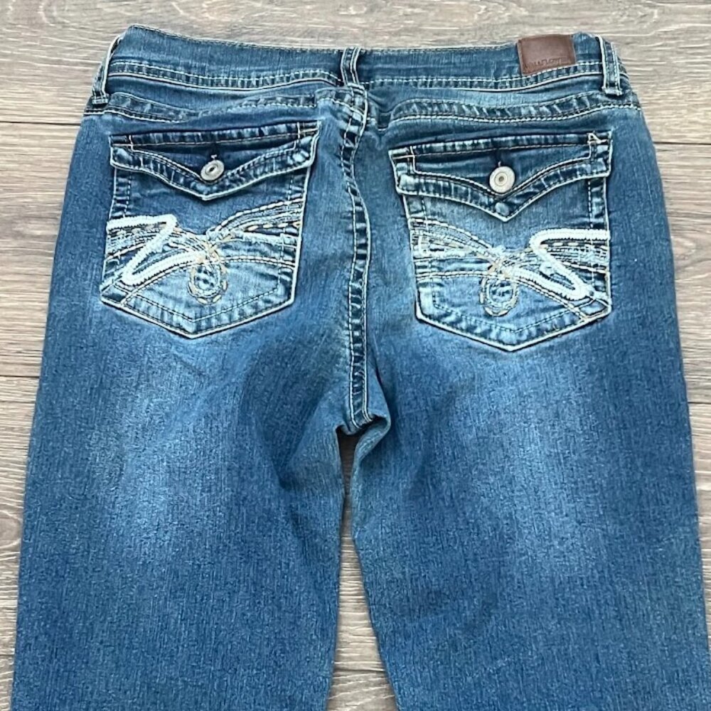 Wallflower The Legendary Fit Blue Denim Pocket Embellished Jeans Size 11 Regular